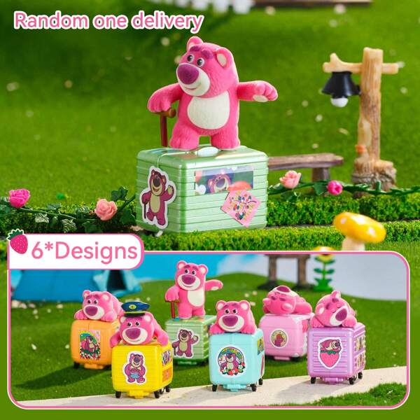 Figurine Disney Strawberry Bear en boîte aveugle, collection créative, peut être utilisée comme cadeau de Noël