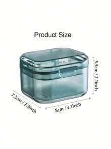 1/2 piezas Caja de almacenamiento invisible para alineador/retenedor dental, contenedor de doble capa para aparatos de ortodoncia con diseño de drenaje, estuche de limpieza portátil para el hogar, exterior y viajes