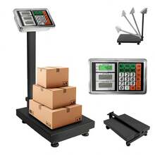 RagaBasics, Bascula Comercial Digital de Plataforma para Pesar Hasta 200Kg, Diseño Plegable, Pantalla LCD, Funcion Tara y Bateria Recargable, Uso Rudo, Tienda, Bodega o Almacen - 1 - Ver 10