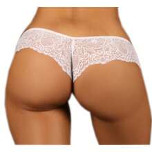 Cachetero de encaje, tangas sexy de dama, tanga de hilo, tanga sensual - Blanco - Ver 5