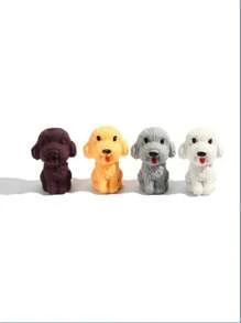 Inko 8 piezas de gomas de borrar 3D lindas de perro, gomas de borrar de caucho sintético para la punta del lápiz, pequeñas y divertidas, desmontables, adecuadas para escritorio de estudiante, gomas de borrar de mascotas, regalo para la clase para niños, regalos de fiesta