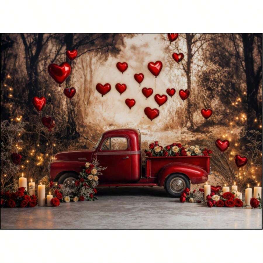 Valentine's Day Photographic Panel Fabric Backdrop 1.50 X 2.20m - FDNA0032 - 查看 1