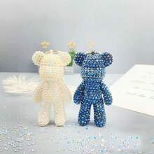 一套DIY钻石钥匙扣吊坠，趣味手工工艺品，适合作为生日、毕业、情人节和圣诞节的毛绒袜纪念品 - 彩色 - 查看 13