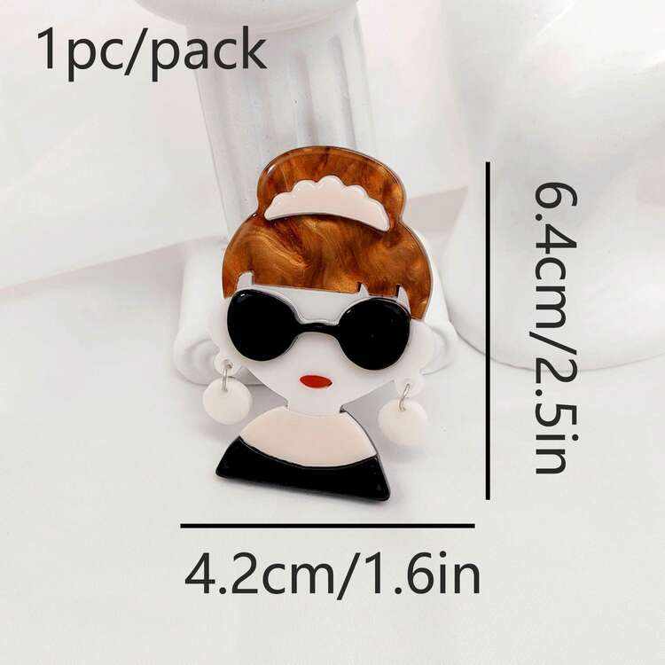 1個 かわいい2Dフラットブローチスカーフクリップ、モダンミニマリストヴィンテージスタイル、スウィートアクセサリーギフト学校オフィス用品シャツジャケットジュエリークリスマスハロウィン衣類ピン面白い先生へのプレゼントコスチュームアクセサリーバッグチャーム - A - 見る 4