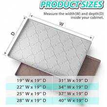 New  25" X 19" Under Sink Mat Waterproof, Silicone Mat  Drawer Sh And Cabinet Liner, Sink Protector For Bathroom Anizers And Storage, Boot Tray Pet Food Mats - Gray 25W x 19L - View 8
