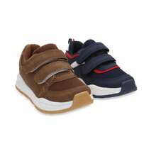 Tenis Deportivo Color Marino y Miel Para Niño Con Material Sintetico - Azul Marino - Ver 1