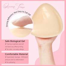 SNOWY Sticky Inserts - Instant Boost Sticky Inserts By SNOWY Reusable Invisible Chest Pad, Soft Comfortable Silicone Chest Pad, Women's Lingerie Accessories For Daily Wear - Brown - View 8