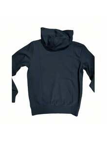 Puma Men's Knitted Loose Long-Sleeved Cotton Hooded Collar Sports Pullover With Gold Label Large LOGO - Black - View 9