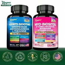 Soothe & Smooth Bundle - Zoyava Cortisol And Myo-Inositol All-In-One Supplement - Multivitamin Combo With Extra Strength Ingredients - MADE IN USA - 2 gói - Xem 7
