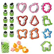 Cortador de sándwich de acero inoxidable, molde de pan tostado con forma de dinosaurio y conejo, cortadores de galletas de vegetales, molde de cocción DIY, herramienta para el almuerzo Bento de niños - Multicolor - Ver 10