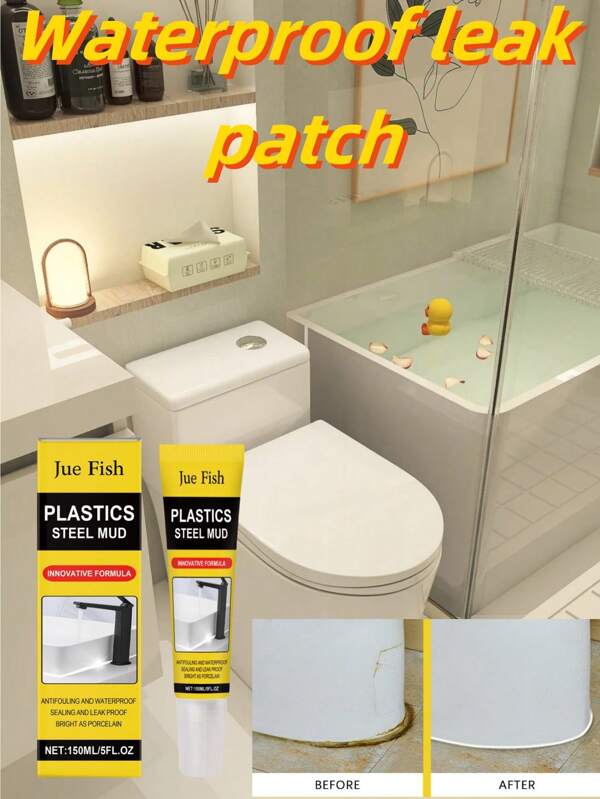 Waterproof Leak Repair Agent150ml: Household Kitchen And Bathroom Plastic Steel Mud Leak Repair Fast-Drying, Durable And Impermeable Material Multi-Purpose