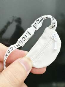 1pc Cross-Body Bag For 10-20cm Dolls - Suitable For Labubu Dolls, Fashion Doll Backpack, Delicate & Soft, Mini Zipper Doll Purse Accessories For BJD Dolls, Dollhouse Decor, Photography Props, Fashionable Doll Clothes & Makeup Party Gift