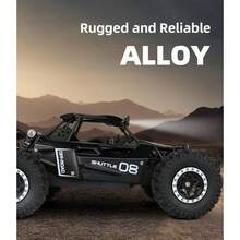 1:16 Scale 2.4GHz RC Car, Durable Alloy Body And Safety Design Suitable For All Road Conditions, Kids Toy Car, Fun Model For Adults - Gift For Boys - 黑色 - 查看 4