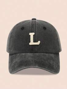 1 pieza Gorra de béisbol con 26 letras para niños, sombrero de sol lavado para niños/niñas pequeños para uso diario, protección UV