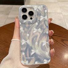 Funda con diseño estampado, antideslizante y resistente a golpes, con láser. Compatible con phone 12, 13, 14, 15, 16 Pro. - Blanco - Ver 4