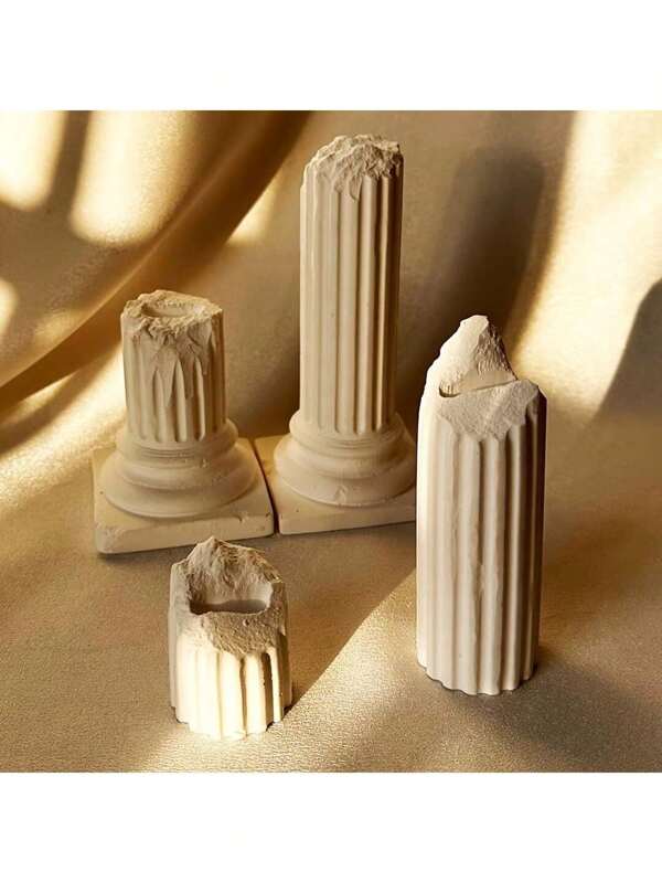 1 قطعة من حامل عرض الخواتم بتصميم عمود روماني بتشققات جبسية، مثالي لتزيين المنزل أو المكتب، منظم أنيق للمجوهرات، مناسب للاستخدام في السفر أو كهدية مميزة، يضفي لمسة فنية على أي مساحة، مثالي للطالبات ولتنظيم مستلزمات الجامعة، يضمن لك عرضاً جميلاً ومرتباً لمجموعتك من الخواتم.