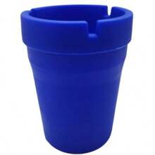Automotive Cup Ashtray Butt Bucket Car And Home Smokeless - Royal Blue - View 1