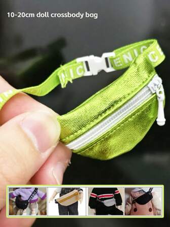 1 pieza Bolso bandolera para muñecas de 10-20 cm - Adecuado para muñecas , mochila de moda para muñecas, delicada y suave, bolso de muñeca con mini cremallera, accesorios para muñecas BJD, decoración de casa de muñecas, props fotográficos, ropa y maquillaje de moda para muñecas, regalo de fiesta