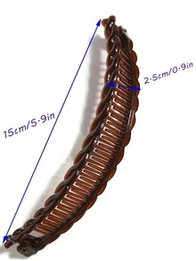 2 件街头优雅发夹，韩式时尚梳花波浪发夹，发髻制作器发饰，梳子，侧梳 - 彩色 - 查看 5