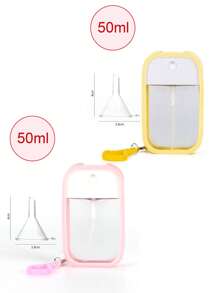1 Set mit 4 praktischen 50ml Karten-Sprühflaschen, mit Silikonabdeckung, Haken, Trichter, kleine Alkohol-Handdesinfektionsspray-Flasche, eigenständige Parfümflasche, Gesichtswasser, Mückenschutz-Desinfektionsflasche, tragbare Parfümsprühflasche, ultrafeiner vernebelter Gesichtswasser-Zerstäuber, Sprühflasche, kleine Alkohol-Desinfektionssprühflasche