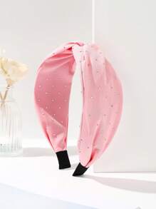 Material textil casual din poliester (poliester), culoare solidă, bandă de păr, diademă, cerc de păr