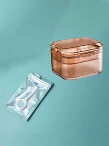 1/2 piezas Caja de almacenamiento invisible para alineador/retenedor dental, contenedor de doble capa para aparatos de ortodoncia con diseño de drenaje, estuche de limpieza portátil para el hogar, exterior y viajes