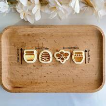 1 pieza/4 piezas Moldes de arcilla suave para aretes, en forma de lindo abeja, panal, y olla de miel para accesorios de aretes de arcilla suave DIY