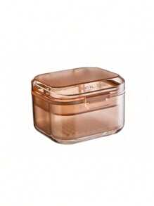 1/2 piezas Caja de almacenamiento invisible para alineador/retenedor dental, contenedor de doble capa para aparatos de ortodoncia con diseño de drenaje, estuche de limpieza portátil para el hogar, exterior y viajes