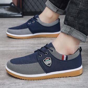Men's New Versatile Fashion Casual Outdoor Low-Top Lace-Up Canvas Shoes, Suitable For Business And Daily Wear