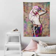 1pcs Gwen Tapestry Stefani Singer Album Cover Vintage Music Tapestry, Can Be Designed With Your Name Or Picture, Room Decoration Hanging Tapestry, Suitable For Bedroom Aesthetics, A Good Gift For Boyfriend/Girlfriend, Christmas, Used For Family Tea Room, Bedroom, Living Room, Home Decoration, Room Flag, Room Tapestryfri - Multicolor - View 10