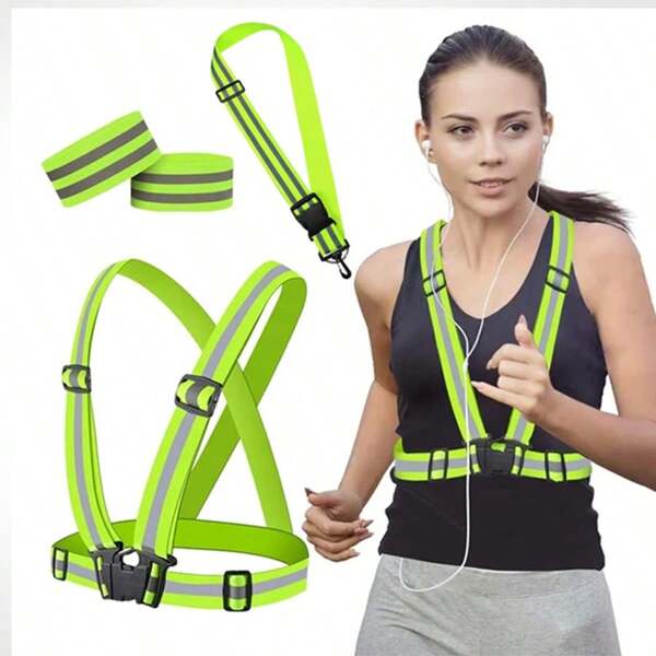 Reflective Suspenders, Elastic Reflective Vest For Night Running Protection, Cycling, Construction Work