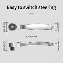 1pc Mini Chromium Vanadium Steel 1/4inch Ratchet Screwdriver Wrench,72 Teeth Household Hardware Manual 10pcs Screwdriver Set, Tools For Men - Multicolor - View 10