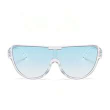 Fashionable Large Frame One-Piece Lens Glasses For Men, Slim Face, Brown Street Photography Mask Sunglasse For Women,  Internet Celebrities, The Best Gift For Men Womens Polarized Case Strap Organizer Holder For Car Cat Eye Transparent Polarized Uv Protection Ray  Ban - Xanh băng - Xem 8