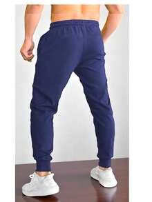 Men Sweatpants - Navy Blue - View 2