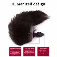 BDSM Fox Tail Anal Butt Plug Vibrator Cosplay Fun Gspot Dildo Sex Toy For Women
