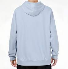 Puma 舒適純棉連帽套頭衫針織休閒衛衣情侶款運動衫 - 藍色 - 查看 6