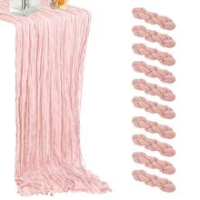 10 Pcs Sage Green Cheesecloth Table Runners, Boho Gauze Table Decor For Weddings, Parties, And Birthdays, Durable Polyester Fabric, Elegant And Versatile Design - Multicolor - View 30