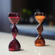 1pc Creative 3-Layer Colored Sand Glass Timer, Unique Modern Home Decor, Christmas Halloween Tabletop Ornaments