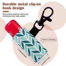 Sureio 10 Pack Lip Balm Holder Keychain Compact Clip On Lipstick Lip Gloss Holder Keychain Elastic Lipstick Sleeve Clip (Fresh Color,Floral Style) - White - View 2