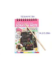 Kids Creative DIY Scratch Art Set - Scratchboard Painting Book, Doodle Pad, Fun Drawing Gift, Assorted Colors
