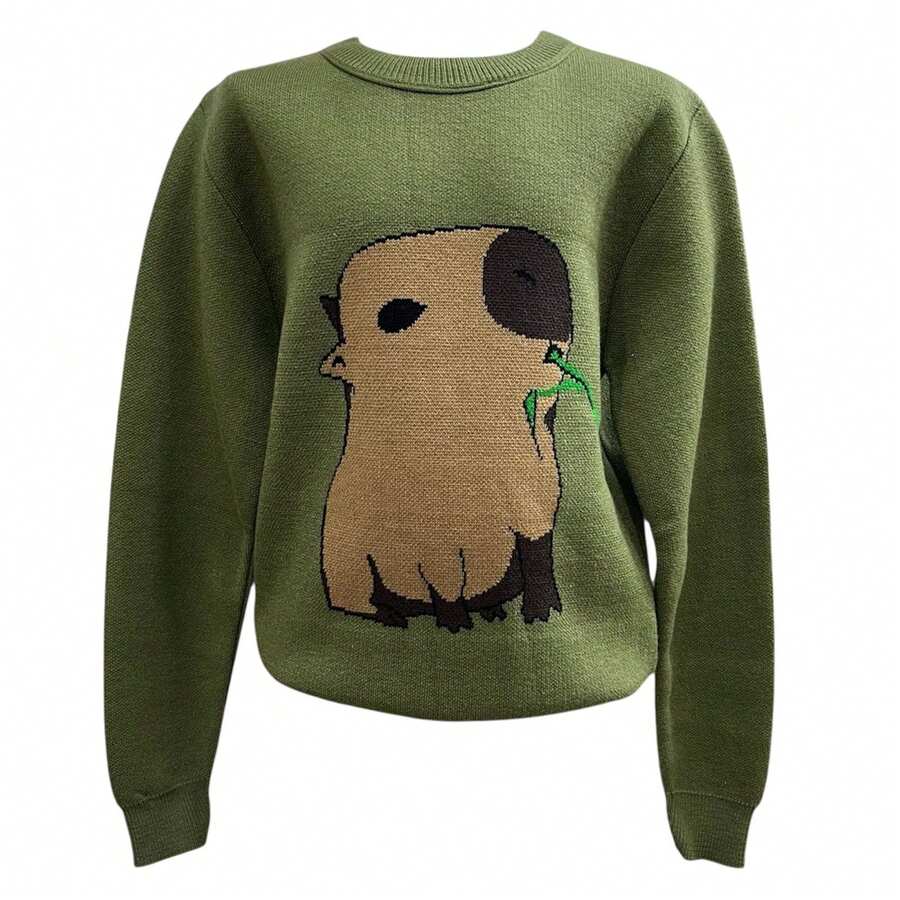 SUETER CALIENTITO DE CAPIBARA PARA NIÑOS. ROPA CAPIBARA - Verde - Ver 1