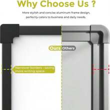 MaxGear Magnetic Dry Erase White Board, 36 X 24 Inches Double Sided Whiteboard, Black Aluminum Frame White Board For Wall, Hanging Planner Board With 2 Dry Erase Markers For School Office Home