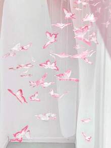 21pcs/Set DIY Butterfly Decorative Ceiling Hanging Ornaments Hanging Butterflies Ceiling Decoration For Christmas Tree Wedding Bedroom Decor, Crystal Butterfly Hanging Decorations, DIY Hanging Butterfly Flower Door Curtains, Fashion Butterfly Door Curtain Wedding Decorations Wedding, Pink/Purple Background Color, DIY Butterfly Ornaments For Room Decor Birthday Decorations Party Decorations Backdrop Wedding Decor Home Decor Christmas Decorations - Pink - View 4
