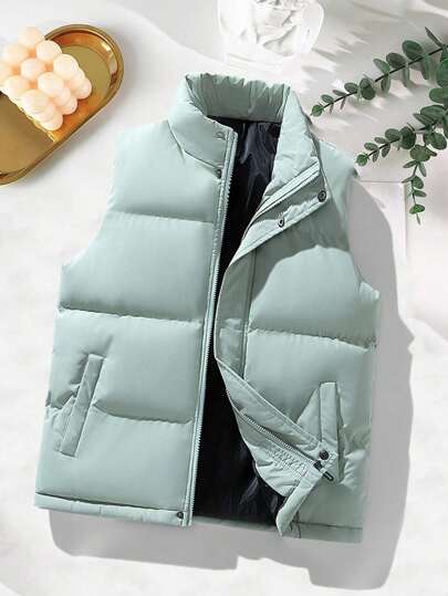 This Is A Men's European Size, Women Can Choose The Size That Suits Them Two Sizes Smaller, And Asians Can Choose Two Sizes Smaller. (Suitable For Both Men And Women) Couple Men's Size, Warm Slim Fit Vest And Sleeveless Cotton Jacket, Suitable For Many People To Wear Freely On The Street. A Relaxed And Comfortable Feeling, For Fall Winter