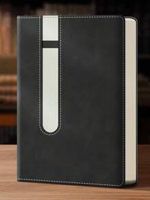 1 Stück A5 Notizbuch mit Stifthalter Design für einfaches Tragen, personalisiert mit Laser-gravierten Wunschtext, exquisites Büro Notizbuch, geeignet für Schule und Büro, das ideale Abschlussgeschenk