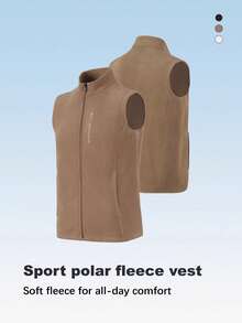 BMAI 男士新款运动抓绒背心夹克，适合秋冬跑步。这款背心适合户外活动，具有速干柔软性和轻巧设计，非常适合跑步、骑行、健身、徒步旅行和其他各种运动。 - 黑色 - 查看 2