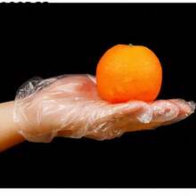 100pcs Transparent Disposable Gloves, Transparent Plastic Gloves, Latex Free Food Preparation Safety Gloves, Used For Cooking, Cleaning, Barbecue, Kitchen - 無色 - 查看 10