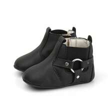 Botina Fivela Vaqueiro Bebe Menino - PROMOÇÃO LANÇAMENTO OUTONO INVERNO - Preto - Visão 1