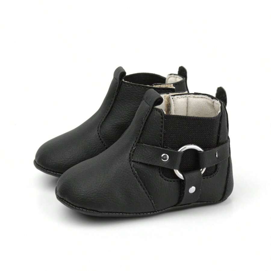 Botina Fivela Vaqueiro Bebe Menino - PROMOÇÃO LANÇAMENTO OUTONO INVERNO - Preto - Visão 1