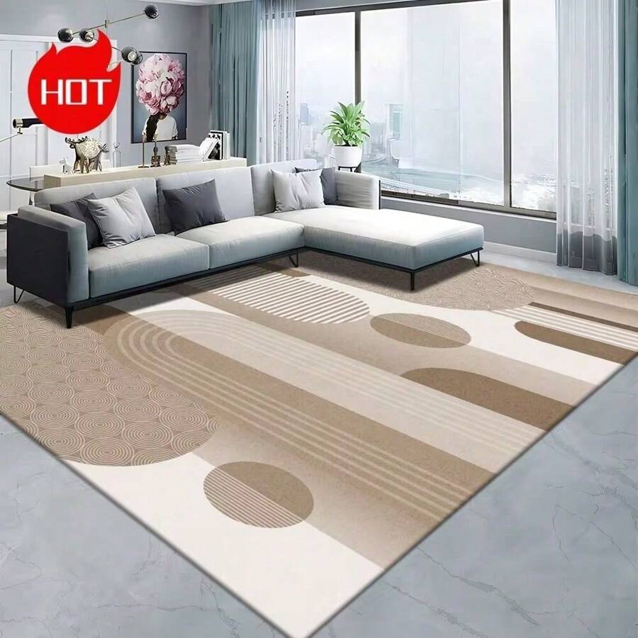 Large Area Rug [1000g/M²], Personalized Abstract Pattern, Luxurious Area Rug Suitable For Various Home Decor Styles, Premium Machine-Washable, Upgraded Version Features Thickened And Densified Material With Non-Slip Bottom Particles, Fade-Resistant, Modern Design Back To School